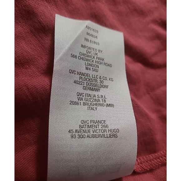 Logo Lori Goldstein XL The Cardi Cardigan Pink Open Drap Front Slouchy Pockets - Picture 5 of 5